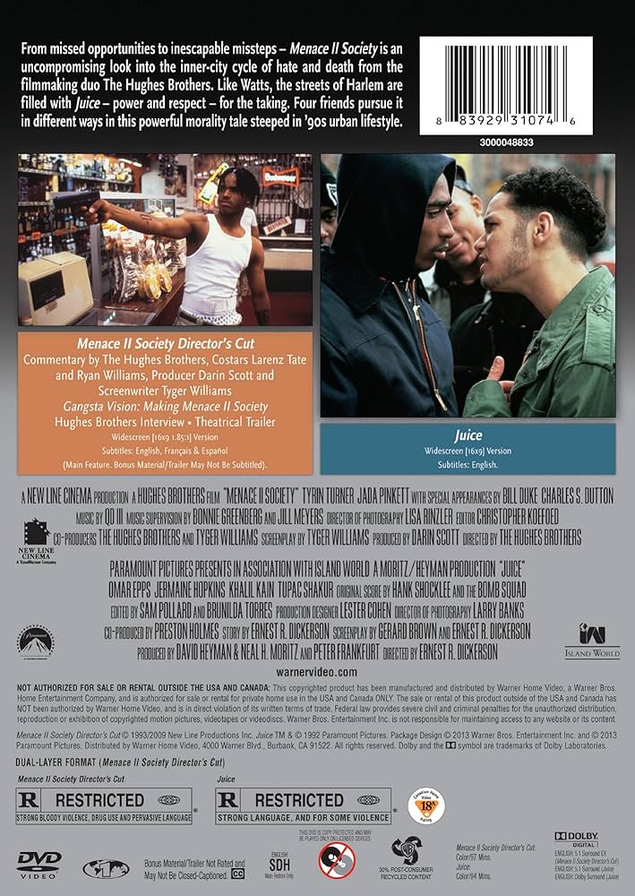 Amazon.com: Menace II Society / Juice (DBFE) : Various